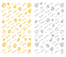 CB-101 3D Heart And Flower Nail Art Sticker