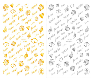 CB-101 3D Heart And Flower Nail Art Sticker