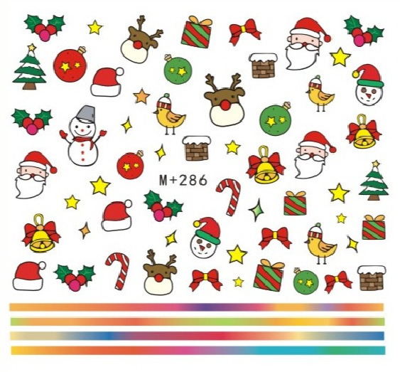 M+286-297 Christmas Water Nail Sticker 