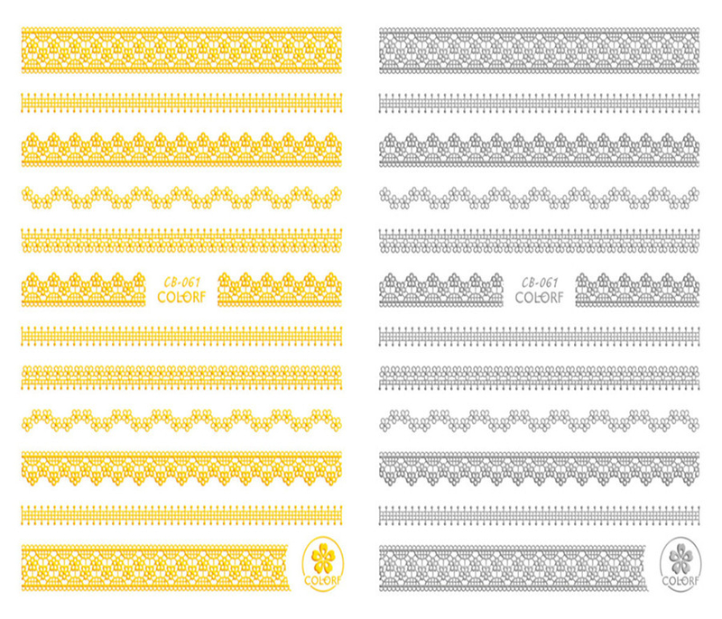 CB-061 3D Flower Lace Self Adhesive Nail Art Sticker