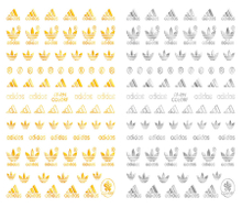 CB-094 3D Adidas Brand Nail Art Sticker