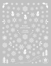 CB-069 3D Snowflake Snowman Christmas Nail Sticker
