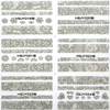 HBJY019-024 Silver Lace Nail Art Sticker 