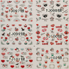 TJ097-108 3D Silver Love Nail Art Sticker 