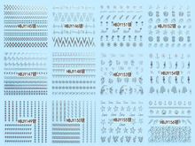 HBJY145-156 3D Silver Marine Life Nail Art Sticker 