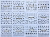 HBJY181-192 3D Balck Star Heart Nail Art Sticker 
