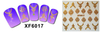 XF6013-6018 3D Gold Metal Nail Art Sticker 