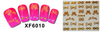 XF6007-6012 3D Gold Metal Nail Art Sticker 