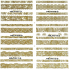 HBJY007-012 Gold Lace Nail Art Sticker 