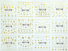 HBJY109-120 3D Gold Women's Products Nail Art Sticker 