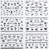 HBJY121-132 3D Black Animals Nail Art Sticker 