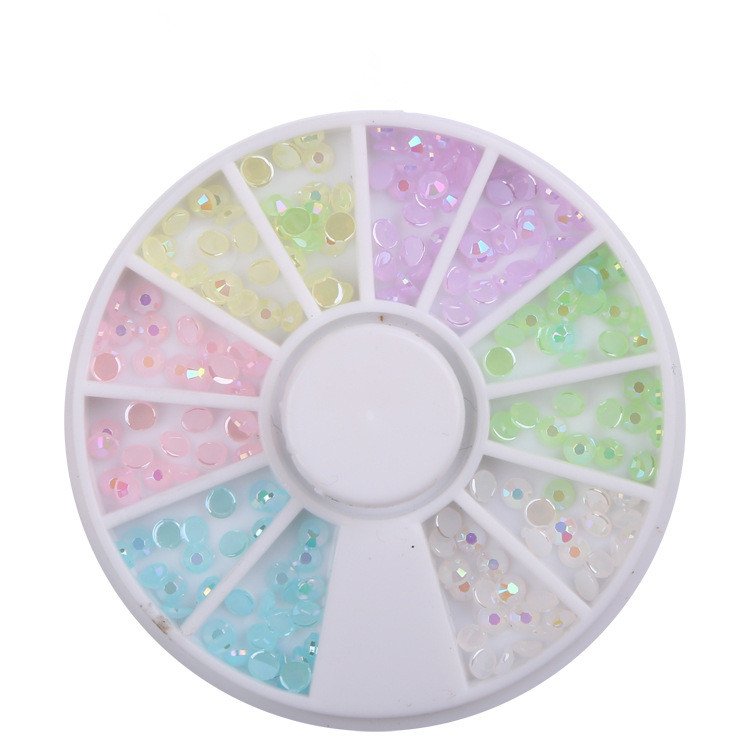 Round Shape Jelly Nail Art Rhinestone