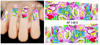 XF1402-1407 Watercolor Flower Water Nail Sticker