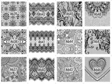 A637-648 Pattern Water Nail Sticker