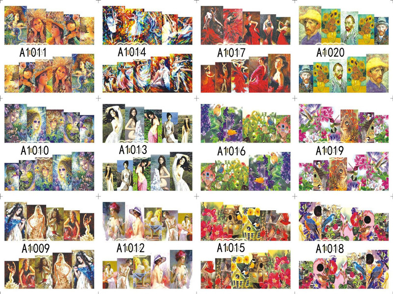 A1009-1020 Water Nail Sticker