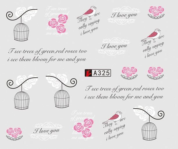 A325-330 Fashion Water Nail Sticker