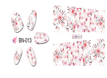BN013-018 Flower Water Nail Sticker