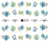 A313-318 Flowers And Butterflies Water Nail Sticker