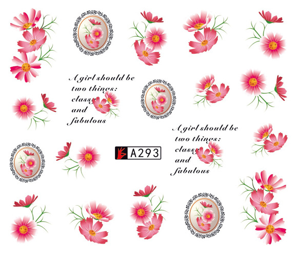 A289-294 Flower Water Nail Sticker