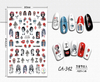 CA-342 3D Halloween woman Nail Sticker