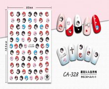 CA-328 3D Mushroom Head Helmet Expression Nail Sticker