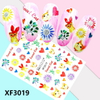XF3019 3D Self Adhesive Cat Nail Art Sticker 
