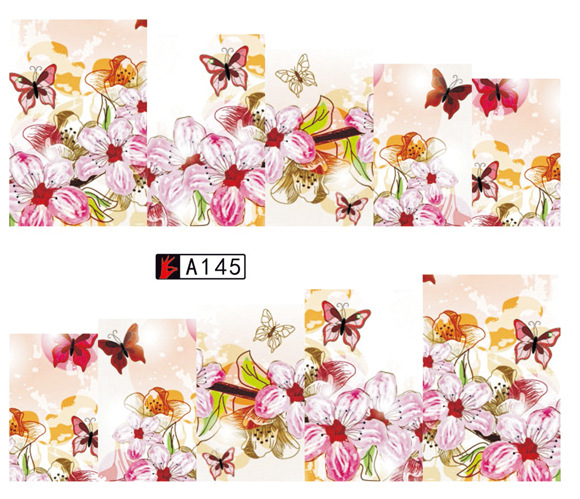 A145-150 Flower Water Nail Sticker