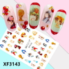 XF3143 3D Self Adhesive Women Nail Sticker 