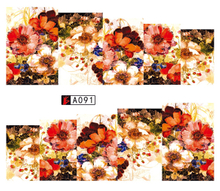 A091-096 Flower Water Nail Sticker