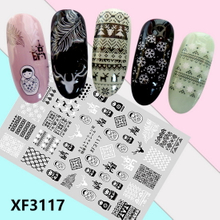 XF3117 3D Self Adhesive Christmas Nail Sticker 