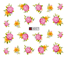 A007-012 Flower Water Nail Sticker