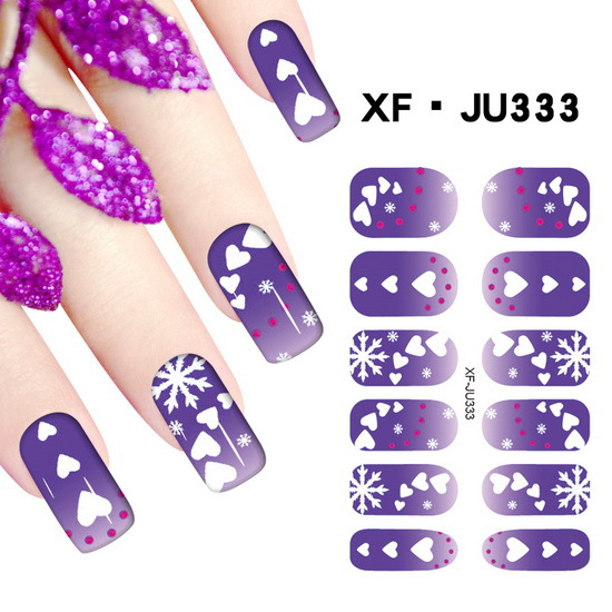 JU333 Full Cover Nail Polish Sticker 