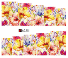 A049-054 Flower Water Nail Sticker