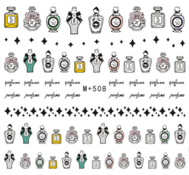 M+508-512 Japanese Cartoon Water Nail Sticker 