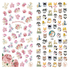 LY195-196 Thin 3D Flower And Dog Nail Sticker
