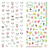 LY155-156 Thin 3D Cute Expression And Flower Nail Sticker
