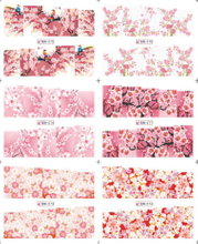 BN073-084 Flower Water Nail Sticker