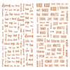 D027-028 3D Rose Gold Words Nail Art Sticker