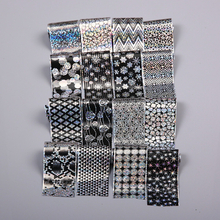 Nail Art Decoration Starry Black Pattern Transfer Foil Sticker Set