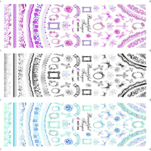 HOT046-048 Flower Lace Water Nail Sticker