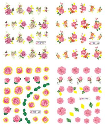 Flower Water Nail Sticker