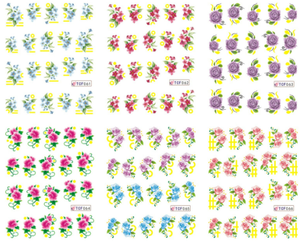 Flower Water Nail Sticker