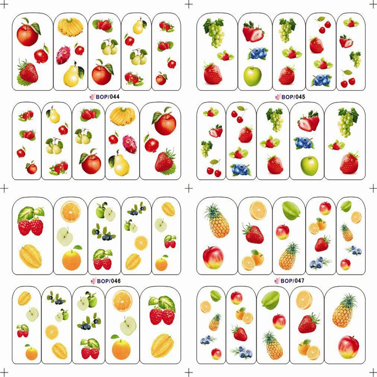 Fruit Water Nail Sticker(Single Or 4 in 1)