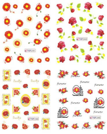 Flower Water Nail Sticker