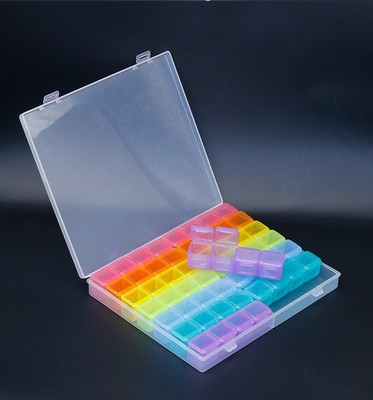 New 56 Grid Rhinestone Nail Decoration Storage Box 