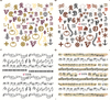 C076-079 Letters And Music Note Water Nail Sticker
