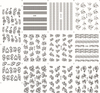 D100-110 Black Water Nail Sticker