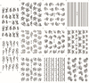 D122-132 Black Water Nail Sticker