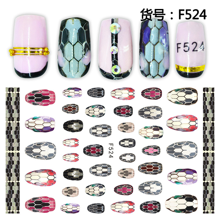 F524 DIY Design 3D Self Adhesive Nail Art Sticker