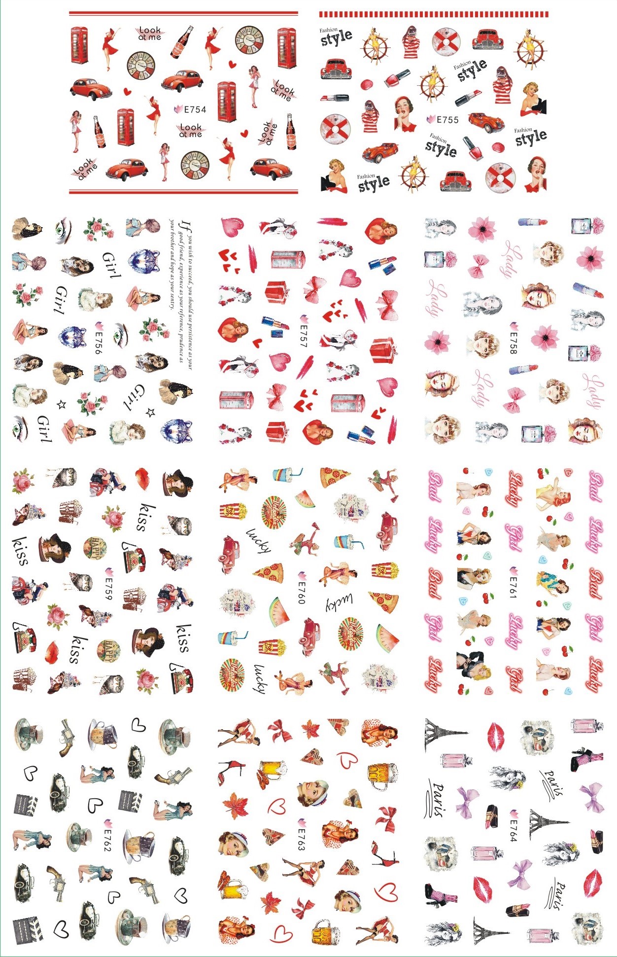 E754-764 欧美复古女郎